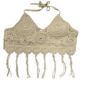 CROCHET HALTER TOP | Boho Fairy Festival Lace Fringe